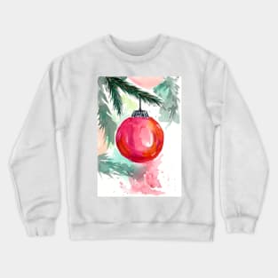 Red Christmas Tree Ornament Crewneck Sweatshirt